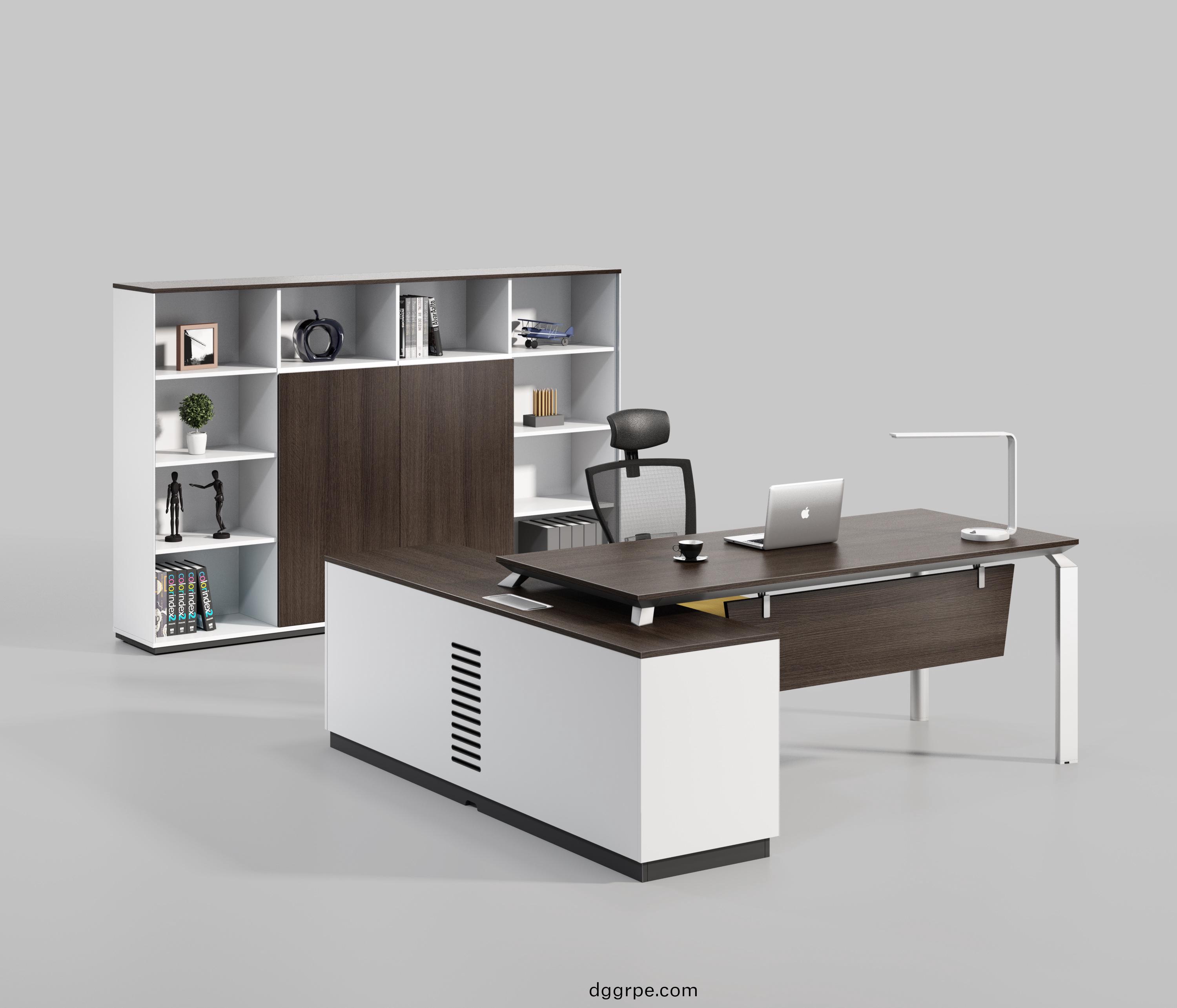 橡木总裁领导桌背柜组合