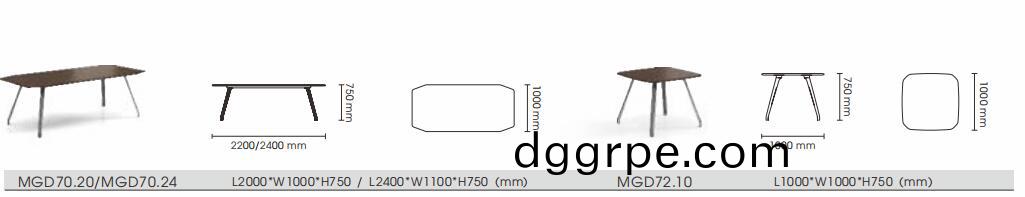 格调系列洽谈桌尺寸