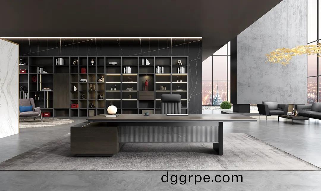 慕辰总裁空间之总裁班台正面图