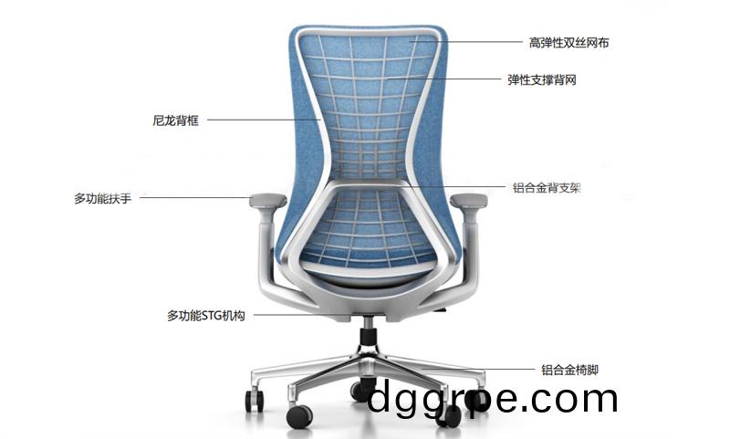 蓝途系列高档办公椅介绍图