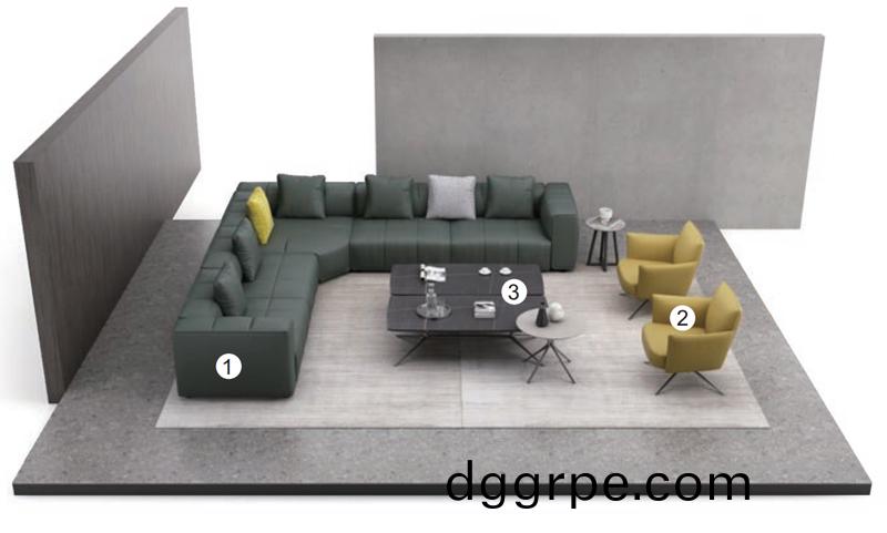 艾玛系列办公沙发总裁空间搭配方案