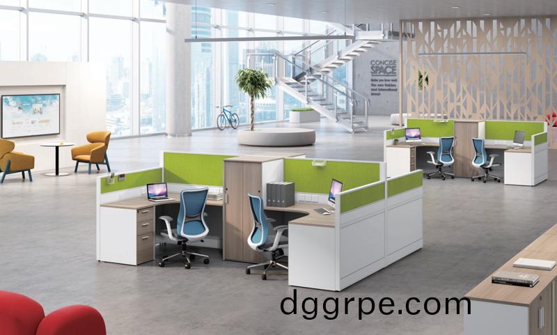 Thick&Thin系列带衣柜四人办公桌工位