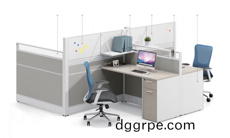 Thick&Thin系列凸字型4人位办公桌工位