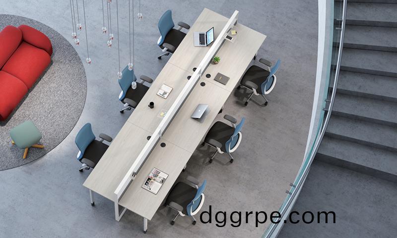 Thick&Thin系列6人位钢架职员桌椅组合