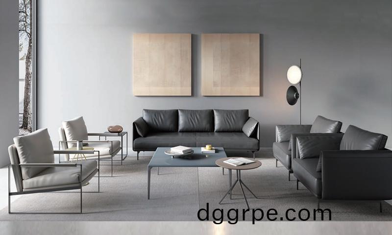 Desun德尚系列牛皮商务沙发老板办公室配套