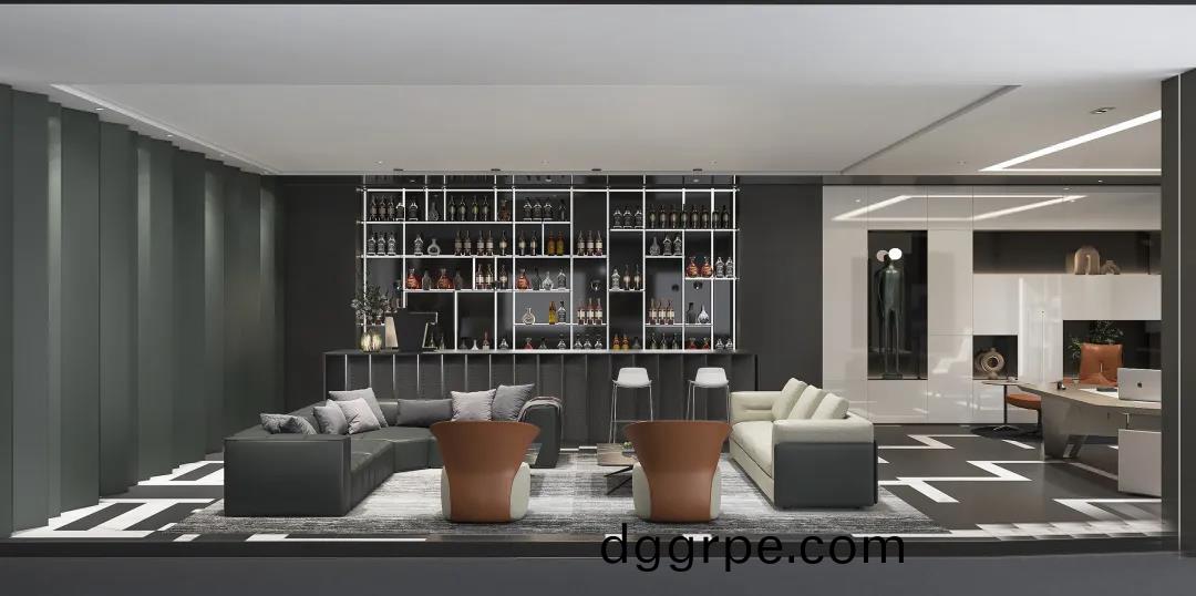 办公家具展厅的总裁会客区