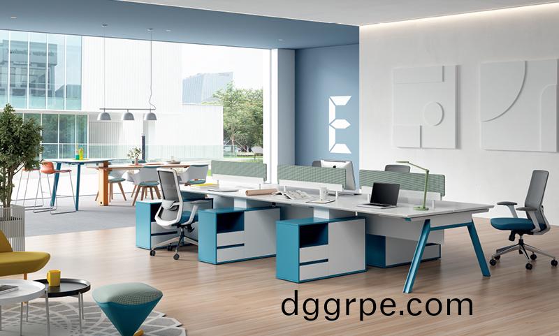 麦格系列6人位员工桌-长侧柜