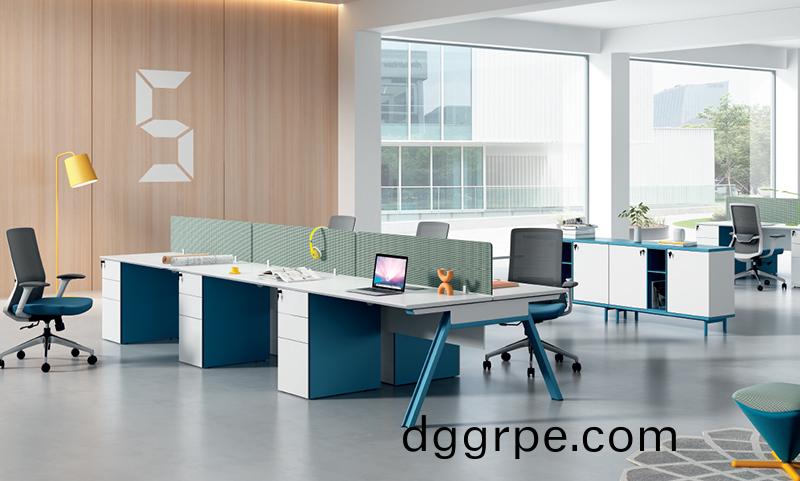 麦格系列6人位员工桌，固定柜配置