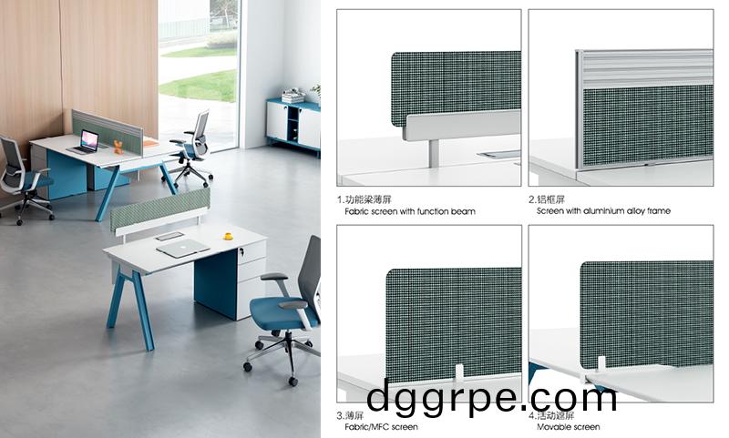 麦格系列6人位员工桌-多种屏风可选