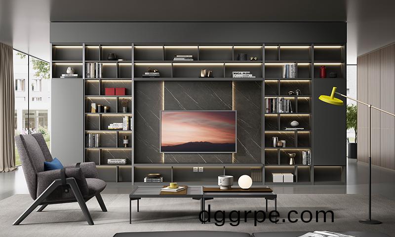 老板办公室电视背景墙柜