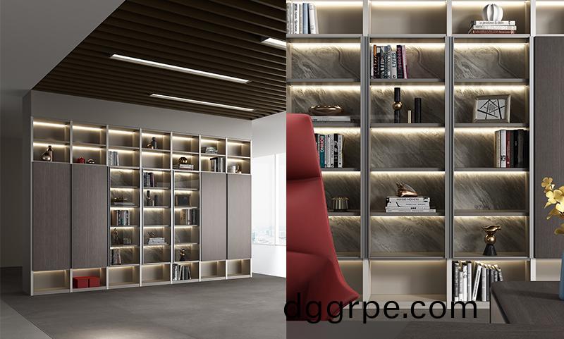 老板办公室墙柜班台背柜定制