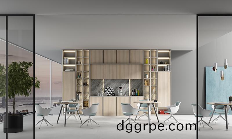 洽谈区企业形象展示墙柜