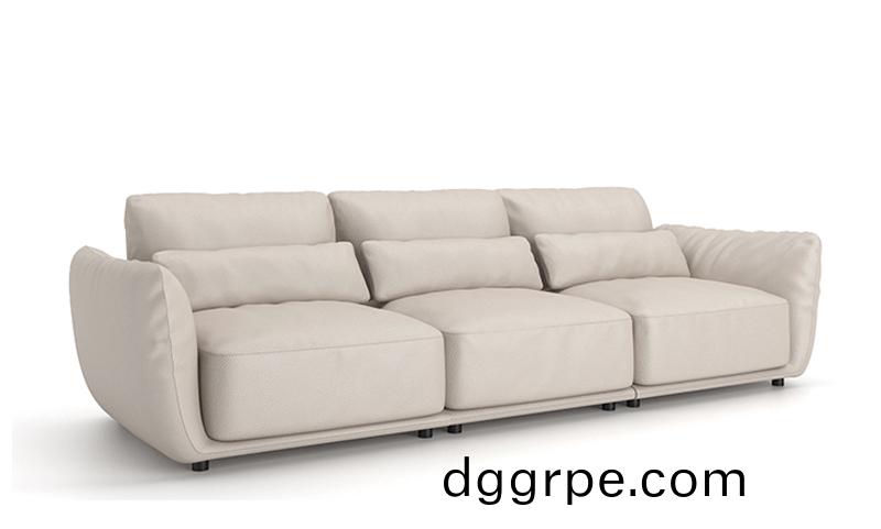 依恋系列真皮办公沙发三人位