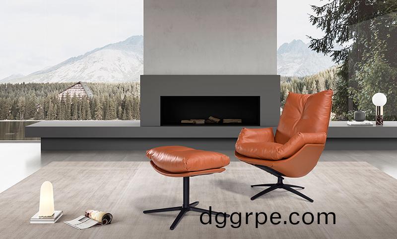 悦慕S088总裁沙发椅橘色