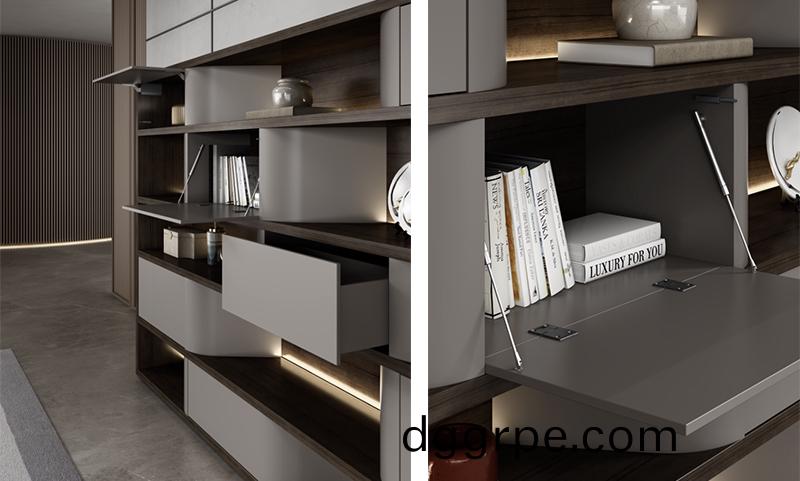 艾美系列总裁背柜细节图