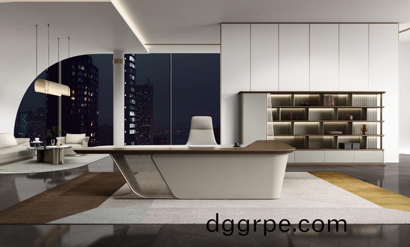 轻奢风新中式总裁老板桌班台