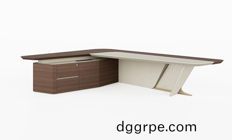 彼亚诺系列轻奢风新中式总裁老板桌班台