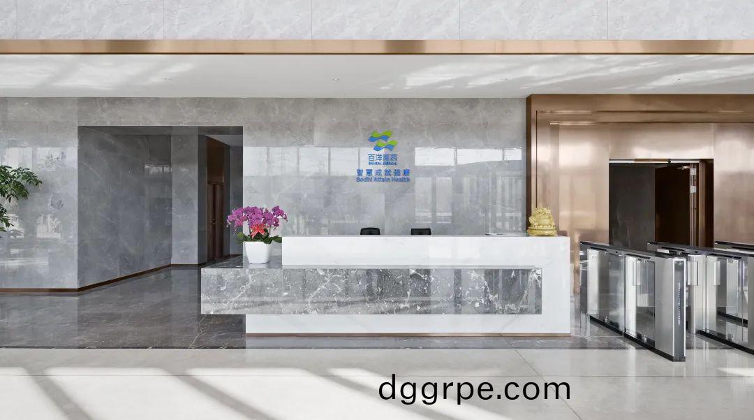 百洋医药集团办公楼家具配套之前台